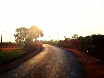 Country road at sunset