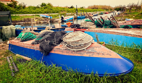 Fishing net on beach