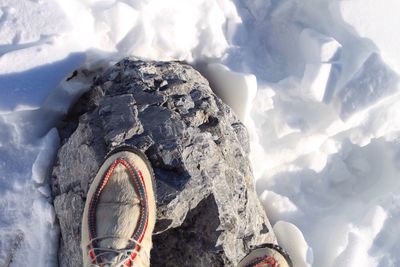 Low section of snow on ground