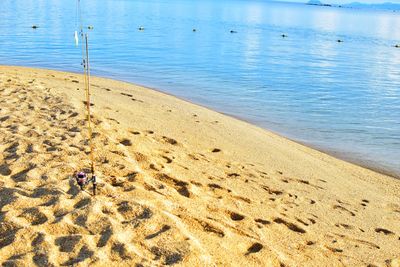 High angle view of beach