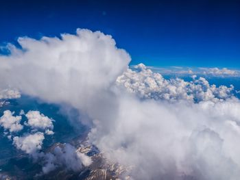 Aerial view of cloudscape