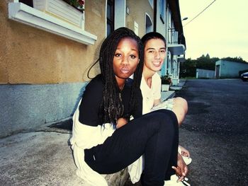 Portrait of smiling young woman