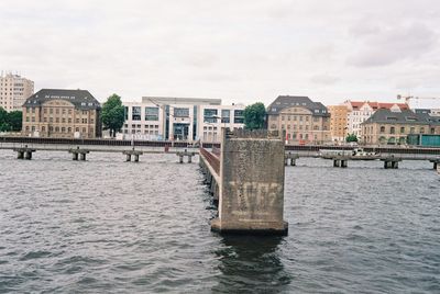 Bridge over river in city