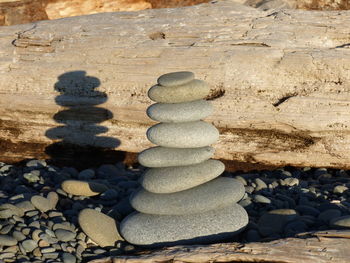 Stack of stones on ground