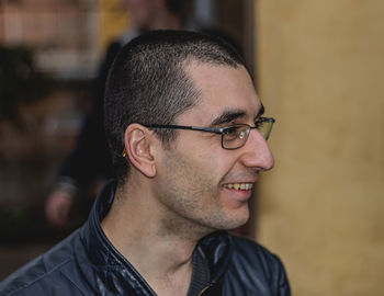 Portrait of young man looking away