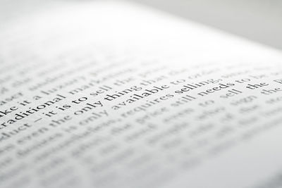 Close-up of open book