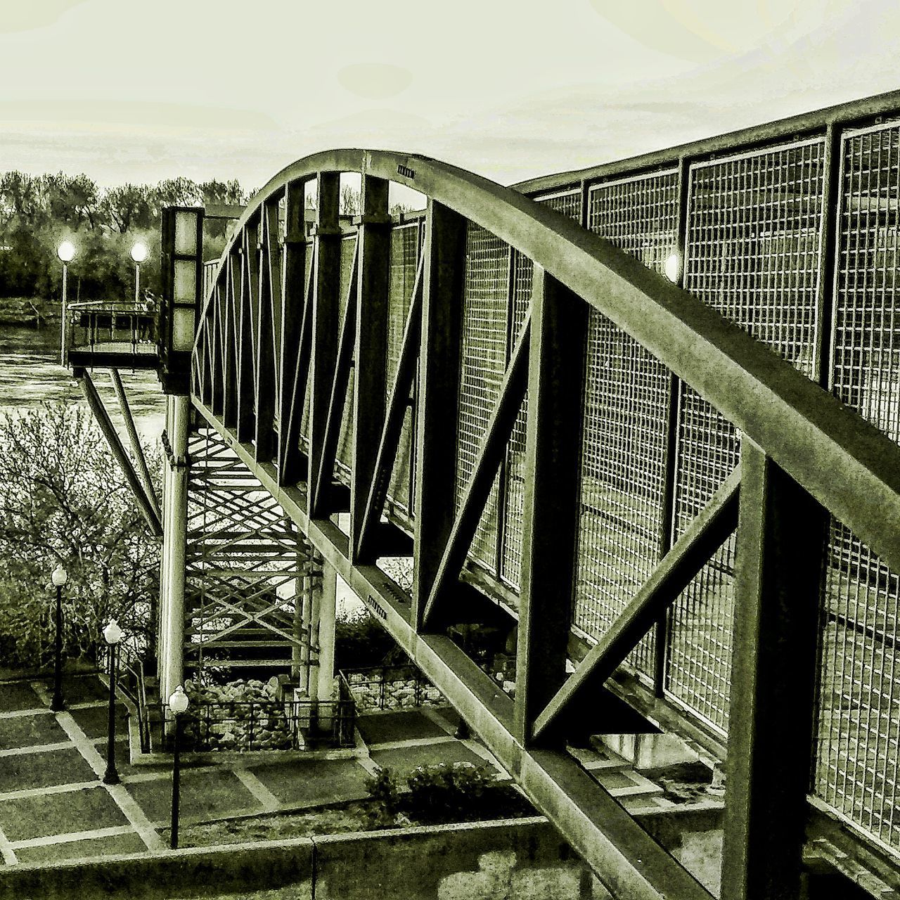 METAL RAILING AGAINST SKY