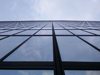 Low angle view of modern building against sky