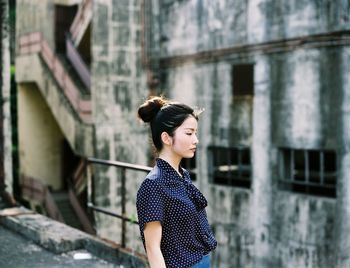 Young woman looking at camera