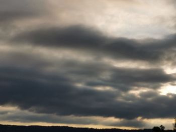 Low angle view of storm clouds in sky