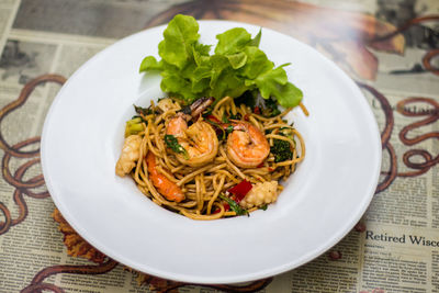 Close-up of food in plate