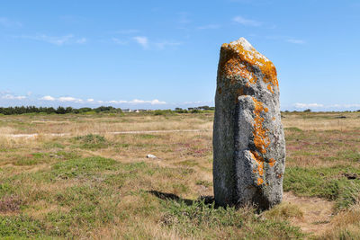 The menhir of the tip of er-limouzen or also menhir of manemeur