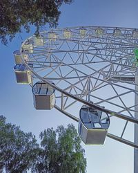 Low angle view of ferris wheel against sky