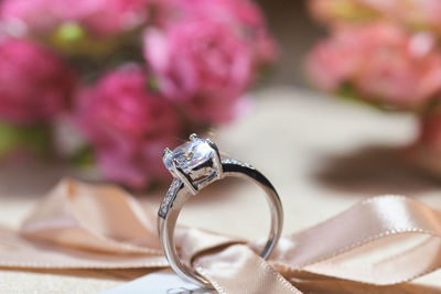 Close-up of wedding rings