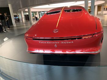 Close-up of vintage car on floor