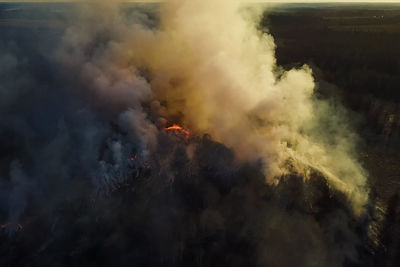 Aerial view of bonfire