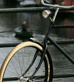 Close-up of metal wheel