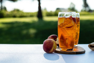 Close-up of drink on table
