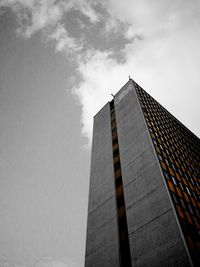 Low angle view of modern buildings against sky