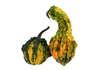 Close-up of fruit against white background