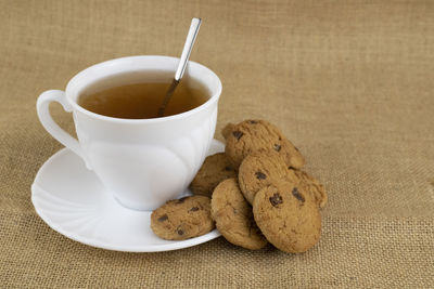 Close-up of coffee on table