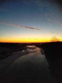 Scenic view of landscape at sunset