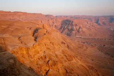 Scenic view of desert against sky