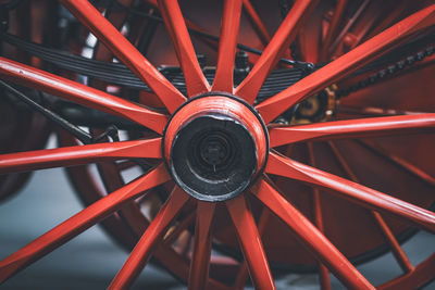 Full frame shot of red wheel