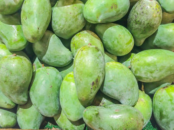 Full frame shot of green fruits for sale in market