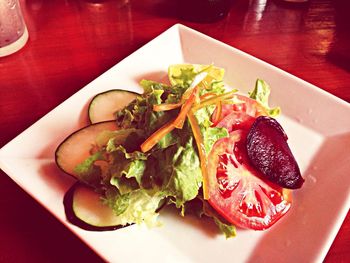 Close-up of served food