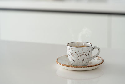 Close-up of coffee on table