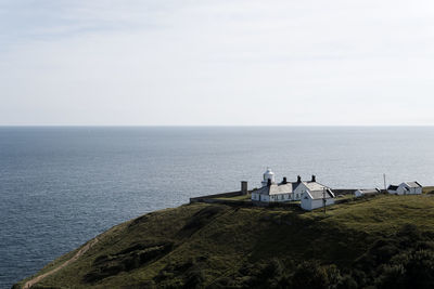 High angle view of sea against sky