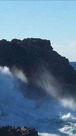 Low angle view of mountain against sky