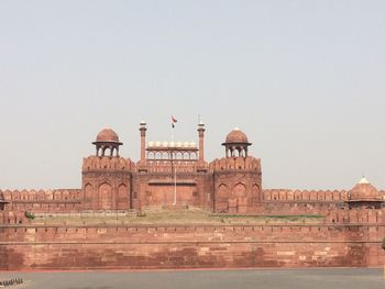 View of temple against clear sky