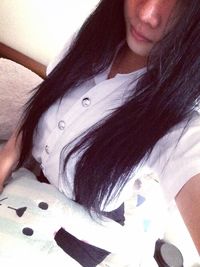 Close-up of young woman