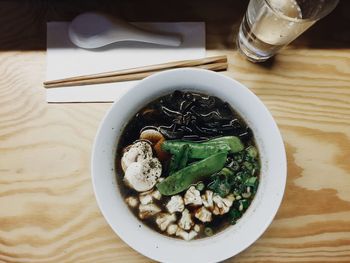 Close-up of food on table