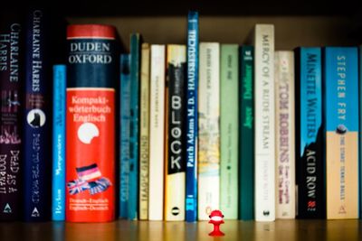 Full frame shot of books