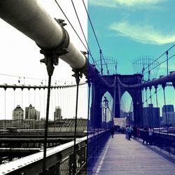 Brooklyn bridge in city