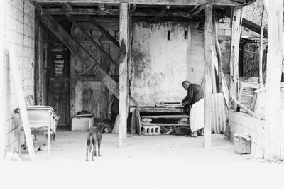 Interior of abandoned house
