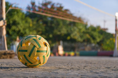 Close-up of yellow ball