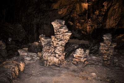 Rock formations in cave cacahuamilpa