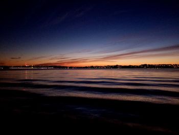 Scenic view of beach during sunset