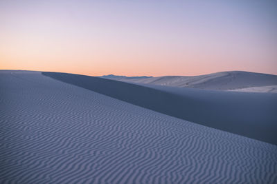 Scenic sunset in white sands national park, new mexico