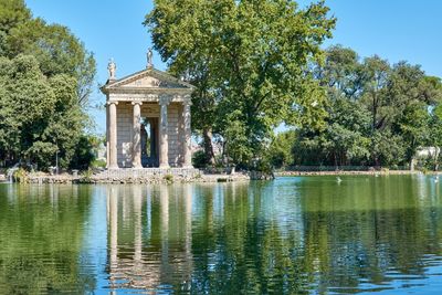 Built structure in a lake