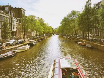 View of canal along buildings