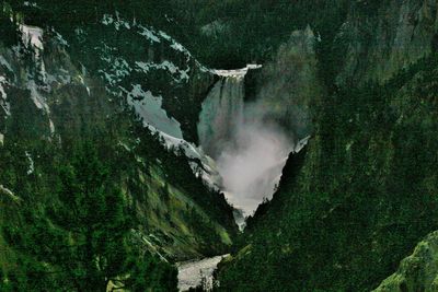 Panoramic view of waterfall