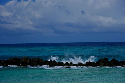 Scenic view of sea against sky