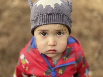 Close-up portrait of cute boy