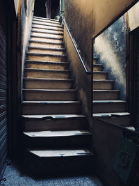 Low angle view of staircase in building