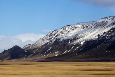 Impressiv volcanic landscape on the snaefellsnes peninsula in iceland